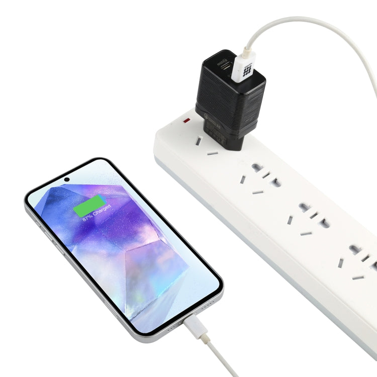 ที่ชาร์จเดินทางเร็ว LZ-728 QC 3.0 USB + PD 20W USB-C / Type-C ปลั๊ก EU