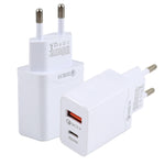 ที่ชาร์จเดินทางเร็ว LZ-728 QC 3.0 USB + PD 20W USB-C / Type-C ปลั๊ก EU