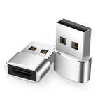 อะแดปเตอร์ USB-C / Type-C ตัวเมียเป็น USB 2.0 ตัวผู้ 2 ชิ้น รองรับการชาร์จและถ่ายโอนข้อมูล