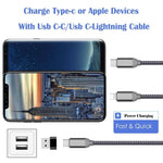 อะแดปเตอร์ USB-C / Type-C ตัวเมียเป็น USB 2.0 ตัวผู้ 2 ชิ้น รองรับการชาร์จและถ่ายโอนข้อมูล