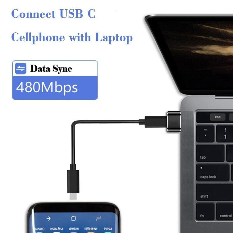 อะแดปเตอร์ USB-C / Type-C ตัวเมียเป็น USB 2.0 ตัวผู้ 2 ชิ้น รองรับการชาร์จและถ่ายโอนข้อมูล