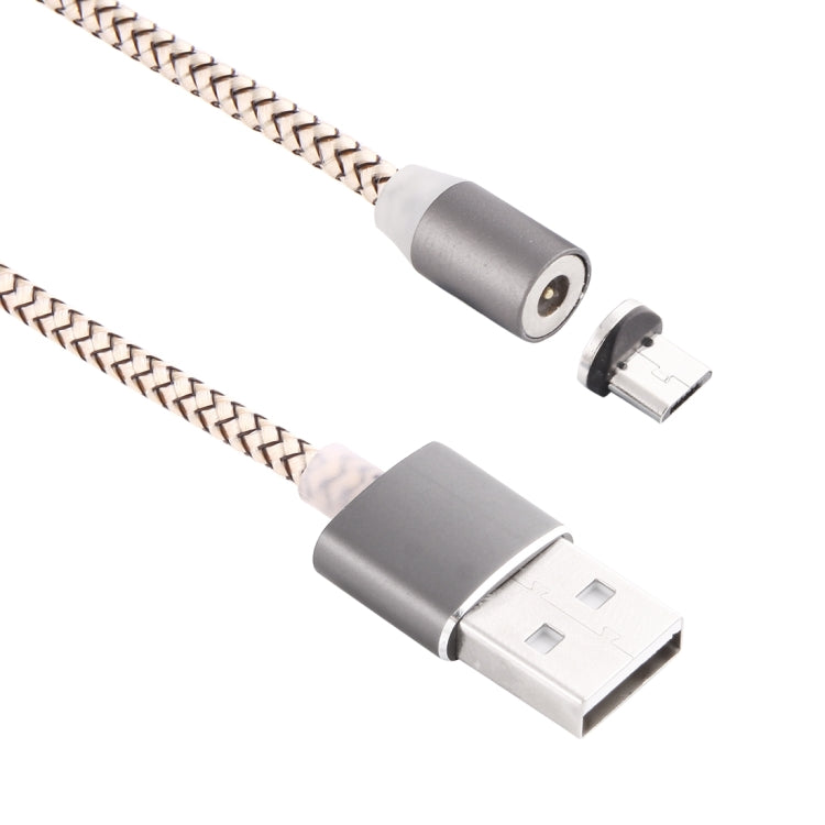 สายชาร์จแม่เหล็ก Micro USB ถึง USB 2.0 ยาว 1 เมตร สไตล์ถัก หมุนได้ 360 องศา พร้อมไฟ LED แสดงสถานะ
