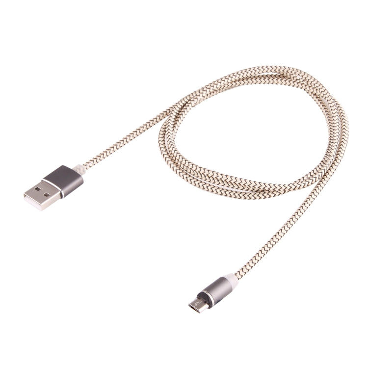 สายชาร์จแม่เหล็ก Micro USB ถึง USB 2.0 ยาว 1 เมตร สไตล์ถัก หมุนได้ 360 องศา พร้อมไฟ LED แสดงสถานะ