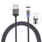 สายชาร์จแม่เหล็ก USB-C / Type-C ถึง USB 2.0 ยาว 1 เมตร สไตล์ถัก หมุนได้ 360 องศา พร้อมไฟ LED แสดงสถานะ