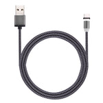 สายชาร์จแม่เหล็ก USB-C / Type-C ถึง USB 2.0 ยาว 1 เมตร สไตล์ถัก หมุนได้ 360 องศา พร้อมไฟ LED แสดงสถานะ