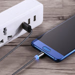 สายชาร์จแม่เหล็ก USB-C / Type-C ถึง USB 2.0 ยาว 1 เมตร สไตล์ถัก หมุนได้ 360 องศา พร้อมไฟ LED แสดงสถานะ
