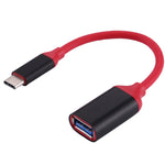สายอะแดปเตอร์แปลง USB-C / Type-C 3.1 ชาย เป็น USB 3.0 หญิง OTG หัวอะลูมิเนียมอัลลอย ยาว 15 ซม.