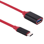 สายอะแดปเตอร์แปลง USB-C / Type-C 3.1 ชาย เป็น USB 3.0 หญิง OTG หัวอะลูมิเนียมอัลลอย ยาว 15 ซม.