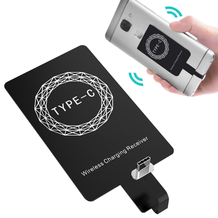ตัวรับชาร์จไร้สายมาตรฐาน Qi 5V 800mA พร้อมพอร์ต USB-C / Type-C, สำหรับโทรศัพท์ Type-C