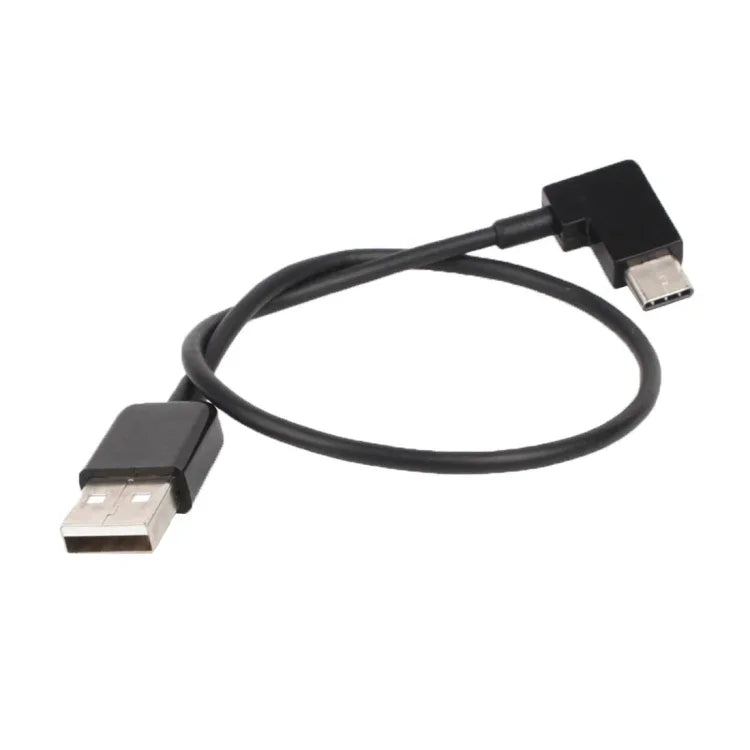 สายเชื่อมต่อข้อมูล USB เป็น USB-C / Type-C มุมขวายาว 30 ซม. สำหรับ DJI SPARK / MAVIC PRO / Phantom 3 & 4 / Inspire 1 & 2, USB เป็น USB-C / Type-C