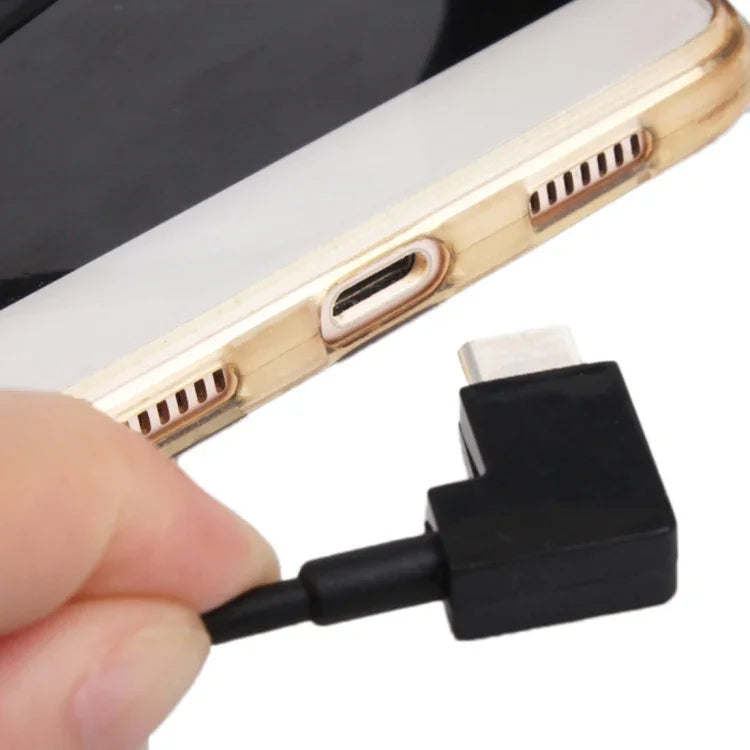 สายเชื่อมต่อข้อมูล USB เป็น USB-C / Type-C มุมขวายาว 30 ซม. สำหรับ DJI SPARK / MAVIC PRO / Phantom 3 & 4 / Inspire 1 & 2, USB เป็น USB-C / Type-C