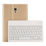 ST590S คีย์บอร์ดบลูทูธ 3.0 หนัง PU ลายขนสัตว์ละเอียด ABS ถอดได้ พร้อมไฟแบ็คไลท์ 7 สี เคสแท็บเล็ตหนังสำหรับ Samsung Galaxy Tab A 10.5 นิ้ว T590 / T595, พร้อมช่องใส่ปากกาและที่จับ