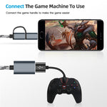 สายอะแดปเตอร์ถักไนลอน USB 3.0 ตัวเมียเป็น Micro USB + USB-C / Type-C ตัวผู้ สำหรับชาร์จและถ่ายโอนข้อมูล OTG ความยาวสาย 17 ซม., Micro USB 17 ซม. สีเทา, Micro USB 17 ซม. สีทอง
