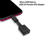 อะแดปเตอร์ OTG Micro USB ตัวผู้เป็น USB 3.0 ตัวเมีย 5 ชิ้น, Micro USB เป็น USB 3.0