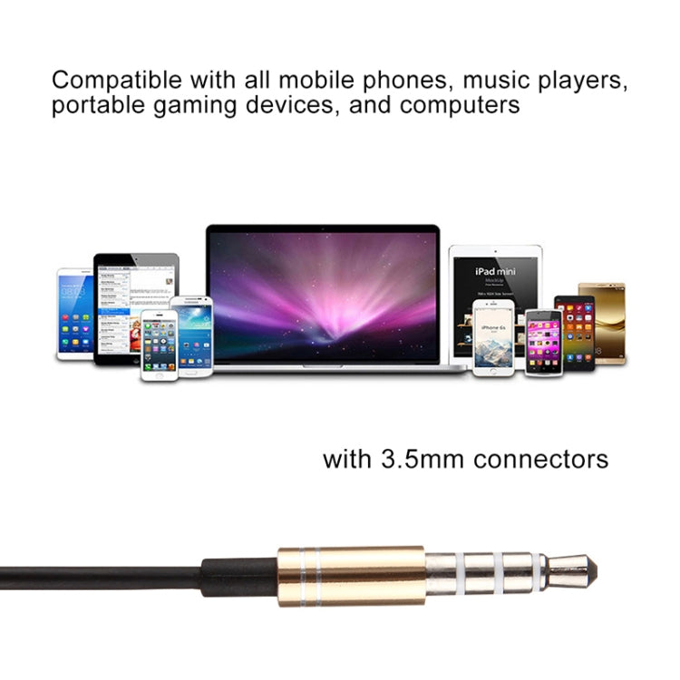 หูฟังแบบสอดหูขนาด 3.5 มม. สีดำ พร้อมรีโมทและไมโครโฟน สำหรับ iPhone, Galaxy, Huawei, Xiaomi, LG, HTC และสมาร์ทโฟนอื่นๆ