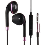 หูฟังแบบสอดหูขนาด 3.5 มม. สีดำ พร้อมรีโมทและไมโครโฟน สำหรับ iPhone, Galaxy, Huawei, Xiaomi, LG, HTC และสมาร์ทโฟนอื่นๆ