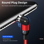 สายชาร์จแม่เหล็กถักไนลอน USB ถึง Micro USB ยาว 1 เมตร 2A หมุนได้, 1 เมตร Micro USB