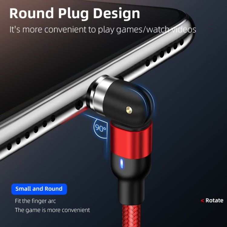 สายชาร์จแม่เหล็กถักไนลอน USB ถึง Micro USB ยาว 1 เมตร 2A หมุนได้, 1 เมตร Micro USB