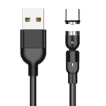 สายชาร์จแม่เหล็กถักไนลอน USB เป็น USB-C / Type-C 1m 2A, 1m Type-C