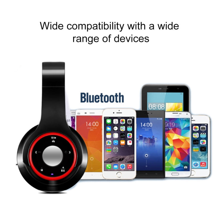 หูฟัง Bluetooth 4.0 + EDR SG-8 แบบครอบหูไร้สาย พร้อมช่องใส่การ์ด TF, วิทยุ FM, สเตอริโอ พร้อมไมโครโฟน