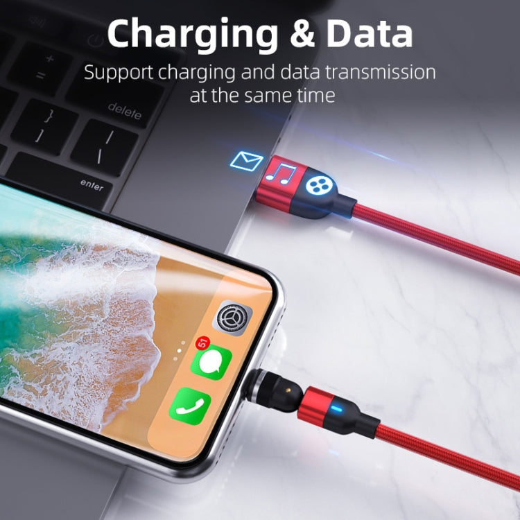 สายชาร์จแม่เหล็กหมุน 540 องศา USB เป็น USB-C / Type-C 1m 3A พร้อมซิงค์ข้อมูล, 1m Type-C