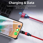 สายชาร์จแม่เหล็กหมุน 540 องศา USB เป็น USB-C / Type-C 2m 3A พร้อมซิงค์ข้อมูล, 2m Type-C
