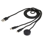 สำหรับ iPhone / Apple Watch สายชาร์จมัลติฟังก์ชัน 3 in 1 8 Pin + Type-C / USB-C + ฐานชาร์จแม่เหล็ก ความยาว: 1 ม., 3 in 1