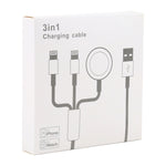 สำหรับ iPhone / Apple Watch สายชาร์จมัลติฟังก์ชัน 3 in 1 8 Pin + Type-C / USB-C + ฐานชาร์จแม่เหล็ก ความยาว: 1 ม., 3 in 1