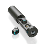 หูฟังบลูทูธ True Wireless C1 Bluetooth 5.0 TWS แบบสัมผัส พร้อมจอแสดงผลดิจิทัลทรงปล่องกลม พร้อมกล่องชาร์จ ทรงปล่องกลม