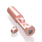 หูฟังบลูทูธ True Wireless C1 Bluetooth 5.0 TWS แบบสัมผัส พร้อมจอแสดงผลดิจิทัลทรงปล่องกลม พร้อมกล่องชาร์จ ทรงปล่องกลม