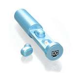 หูฟังบลูทูธ True Wireless C1 Bluetooth 5.0 TWS แบบสัมผัส พร้อมจอแสดงผลดิจิทัลทรงปล่องกลม พร้อมกล่องชาร์จ ทรงปล่องกลม