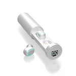 หูฟังบลูทูธ True Wireless C1 Bluetooth 5.0 TWS แบบสัมผัส พร้อมจอแสดงผลดิจิทัลทรงปล่องกลม พร้อมกล่องชาร์จ ทรงปล่องกลม