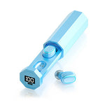 หูฟังบลูทูธ True Wireless C1 Bluetooth 5.0 TWS แบบสัมผัส พร้อมจอแสดงผลดิจิทัลหลายเหลี่ยม พร้อมกล่องชาร์จ ทรงหลายเหลี่ยม