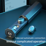 หูฟังบลูทูธ True Wireless C1 Bluetooth 5.0 TWS แบบสัมผัส พร้อมจอแสดงผลดิจิทัลหลายเหลี่ยม พร้อมกล่องชาร์จ ทรงหลายเหลี่ยม