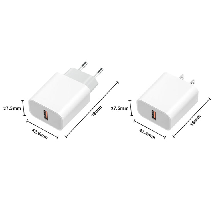 ที่ชาร์จเดินทาง M117 2.4A ช่อง USB เดี่ยว ปลั๊ก EU