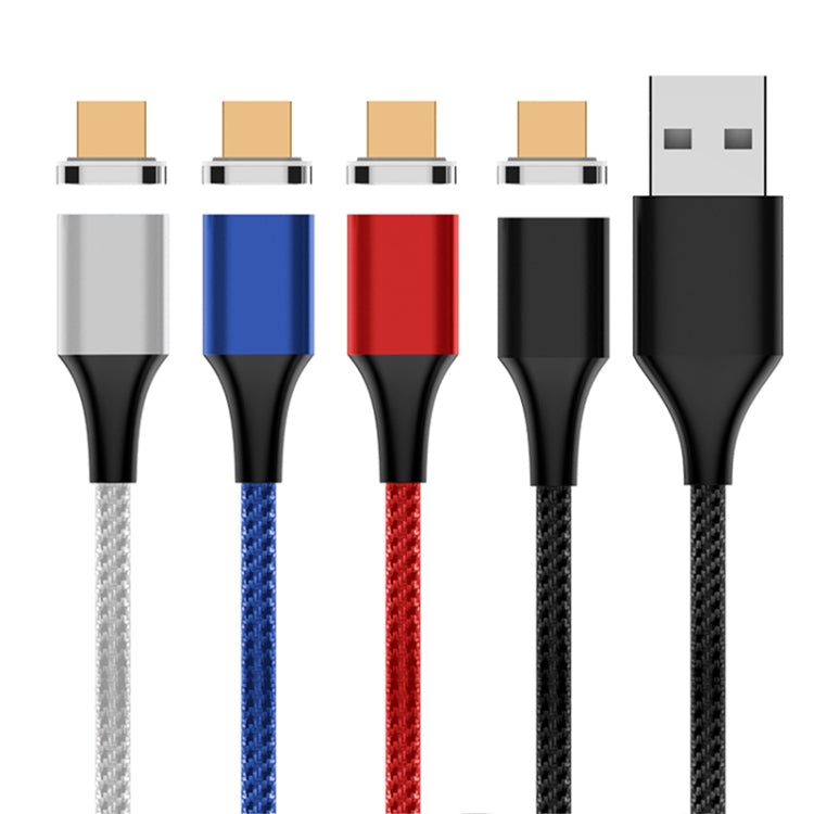 M11 สายข้อมูลแม่เหล็กถักไนลอน USB เป็น Micro USB 3A ความยาวสาย: 2m, Micro USB