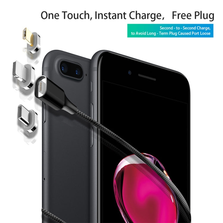 M11 สายข้อมูลแม่เหล็กถักไนลอน USB เป็น Micro USB 3A ความยาวสาย: 2m, Micro USB