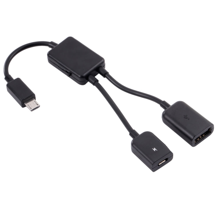 สายอะแดปเตอร์ OTG Micro USB 1 เป็น 2