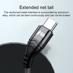 สายชาร์จข้อมูลชาร์จเร็ว 4 in 1 66W 6A USB เป็น 8 Pin + Micro USB + USB-C / Type-C คู่ ความยาวสาย: 1.2 ม., 66W