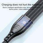 สายชาร์จข้อมูลชาร์จเร็ว 4 in 1 66W 6A USB เป็น 8 Pin + Micro USB + USB-C / Type-C คู่ ความยาวสาย: 2 ม., 66W
