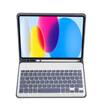 สำหรับ iPad 11 2025 / รุ่นที่ 10 10.9 2022 A10B เคสแท็บเล็ตหนังคีย์บอร์ดบลูทูธบางพิเศษผิวสัมผัสหนังลูกแกะ พร้อมช่องใส่ปากกา, A10B