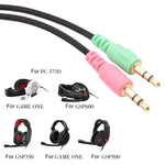 สายหูฟังเกมเวอร์ชัน PC ZS0076 สำหรับ Sennheiser PC 373D GSP350 GSP500 GSP600 G4ME ONE GAME ZERO, เวอร์ชัน PC