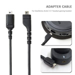ZS0167 สายเชื่อมต่อการ์ดเสียงสำหรับหูฟัง Steelseries Arctis 3 5 7, สายการ์ดเสียง