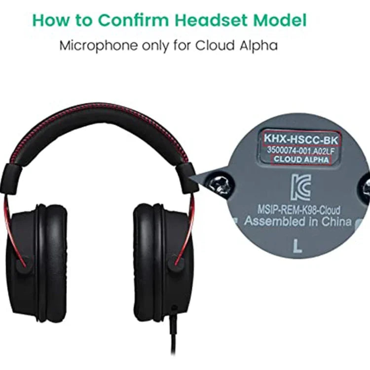 ZS0201 ไมโครโฟนเปลี่ยนสำหรับหูฟังคอมพิวเตอร์ HyperX Cloud Alpha S