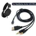 ZS0224 สายเสียงหูฟัง 3 ขา สำหรับ SteelSeries Arctis 3 / 5 / 7 / Pro, ZS0224