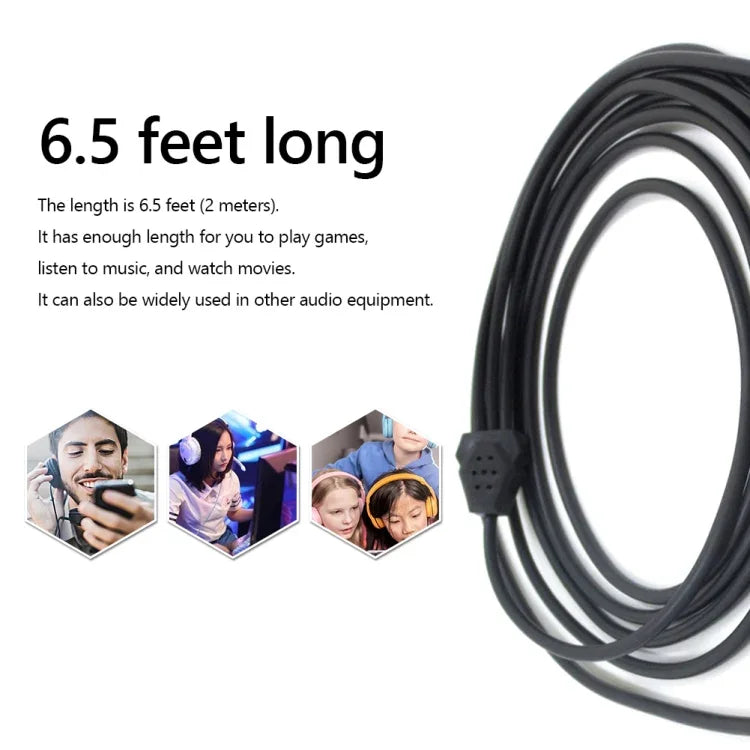 ZS0224 สายเสียงหูฟัง 3 ขา สำหรับ SteelSeries Arctis 3 / 5 / 7 / Pro, ZS0224
