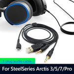 ZS0224 สายเสียงหูฟัง 3 ขา สำหรับ SteelSeries Arctis 3 / 5 / 7 / Pro, ZS0224