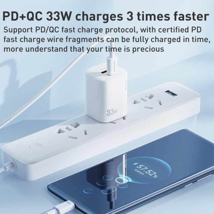WK WP-U140 ชาร์จเร็ว 33W Power Series USB+USB-C/Type-C สเปค: ปลั๊ก US 33W