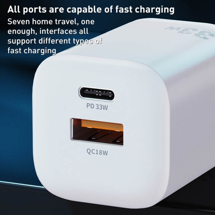 WK WP-U140 ชาร์จเร็ว 33W Power Series USB+USB-C/Type-C สเปค: ปลั๊ก US 33W