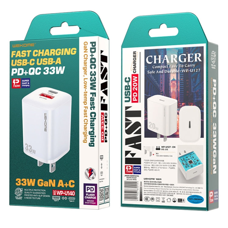 WK WP-U140 ชาร์จเร็ว 33W Power Series USB+USB-C/Type-C สเปค: ปลั๊ก US 33W